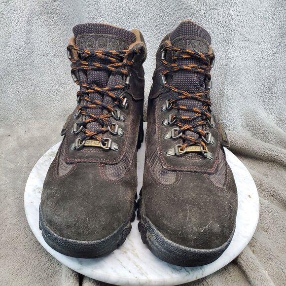 Rocky Shoes Mens Size 9 Brown Leather Gore Tex 867 Lace Up Boots Gorpcore *Read* main image 8